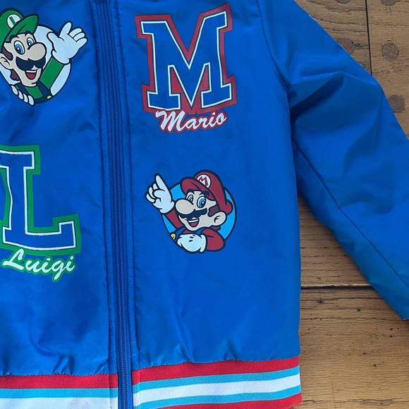 Nintendo Blue Kids Jacket with Mario and Luigi - Picture 3 of 8